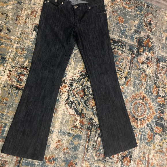 EUC Rock & Republic Jeans size 28 flare dark wash with rhinestones - Picture 3 of 8